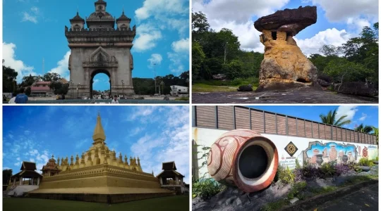 寝台列車で行く！ラオス陸路越境(友好橋)  ヴィエンチャン市内観光＋2024年 新・世界遺産『プープラバート歴史公園』+先史時代の貴重な遺跡が残る 世界遺産『バーンチエン遺跡』